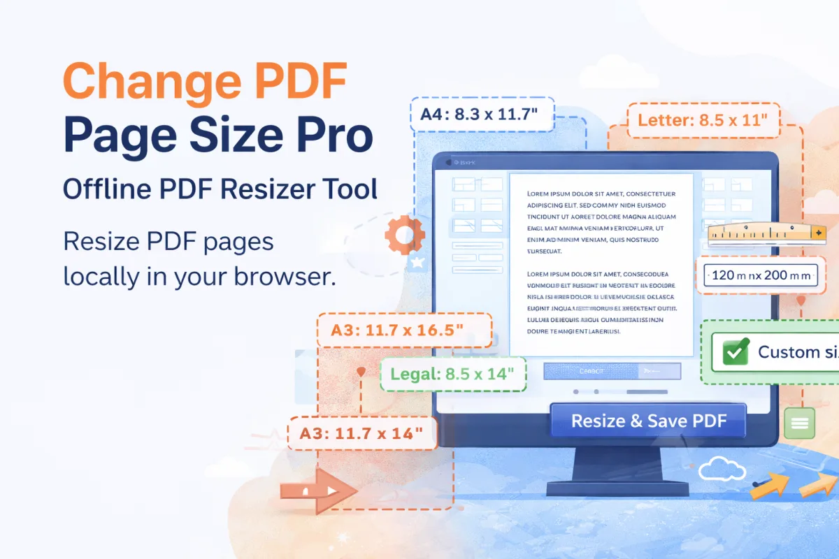 Change PDF Page Size Pro: Offline PDF Resizer Tool