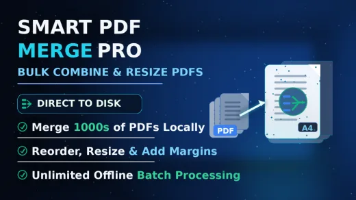 Smart PDF Merge PRO: Bulk Combine & Resize PDFs thumbnail